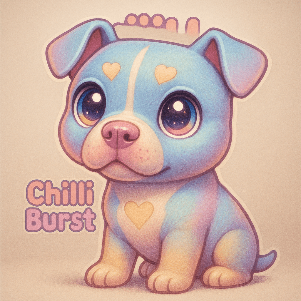 Chilli Burst - AI pet portrait art style