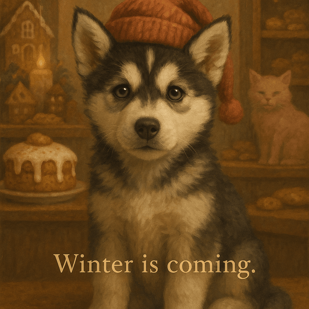 Gingerbread Glaze - AI pet portrait art style