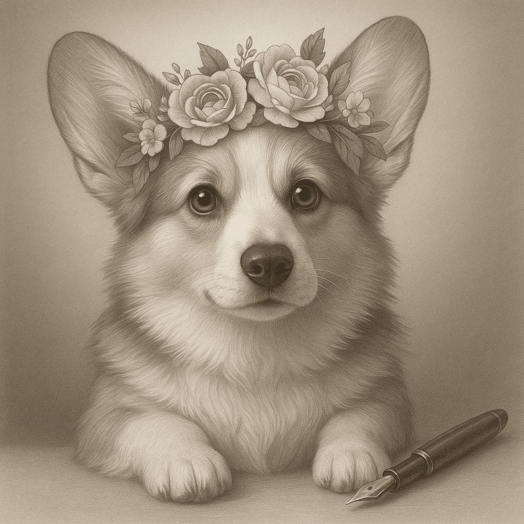 Pencil Sketch - AI pet portrait art style