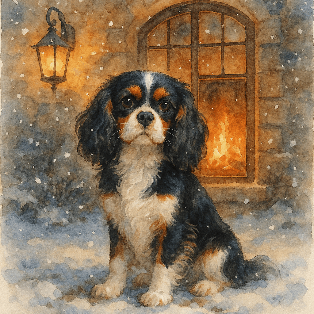 Winter Wonderland Paws - AI pet portrait art style